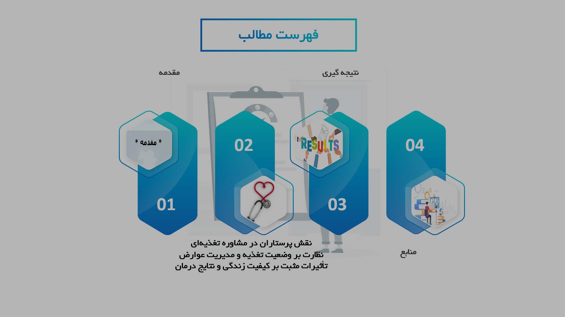 پاورپوینت تأثیرات پرستاری بر بهبود تغذیه بیماران آنکولوژی